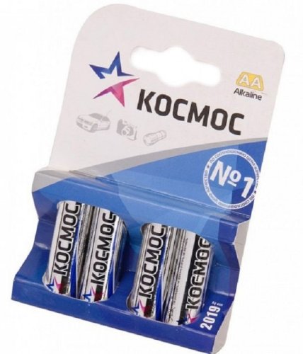 Элемент питания Космос LR6 BP-4 (блист.4 шт) KOCLR64BL AA алкалиновая (батарейка) картинка 